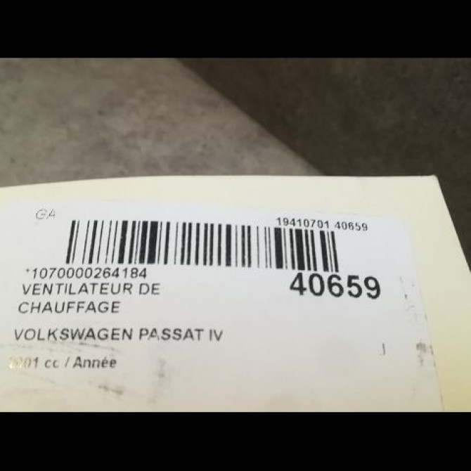 Ventilateur de chauffage occasion VOLKSWAGEN PASSAT IV Phase 2 10-2000->03-2005 8D1820021B 3