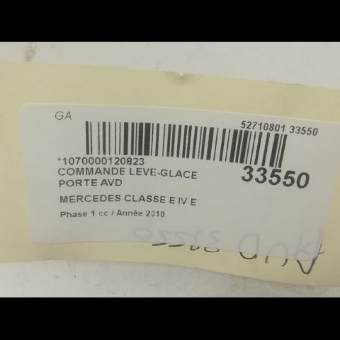 Commande lève-glace porte avant droite occasion MERCEDES CLASSE E IV Phase 1 03-2009->11-2012 E 350 CDI 231ch 20490582029107 3