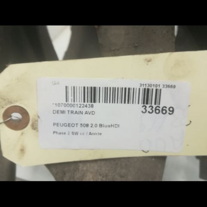Demi train avant droit occasion PEUGEOT 508 Phase 2 SW 06-2014->... 2.0 BlueHDI 180ch 330780 3