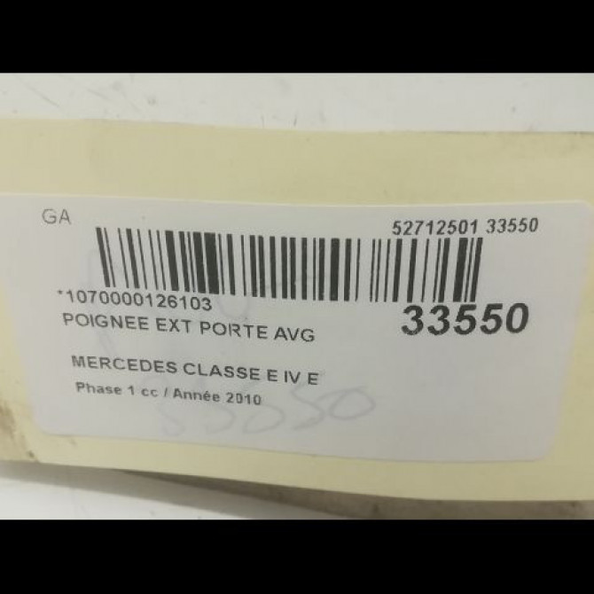 Poignee ext porte avg occasion MERCEDES CLASSE E IV Phase 1 03-2009->11-2012 E 350 CDI 231ch 20476001709999 3