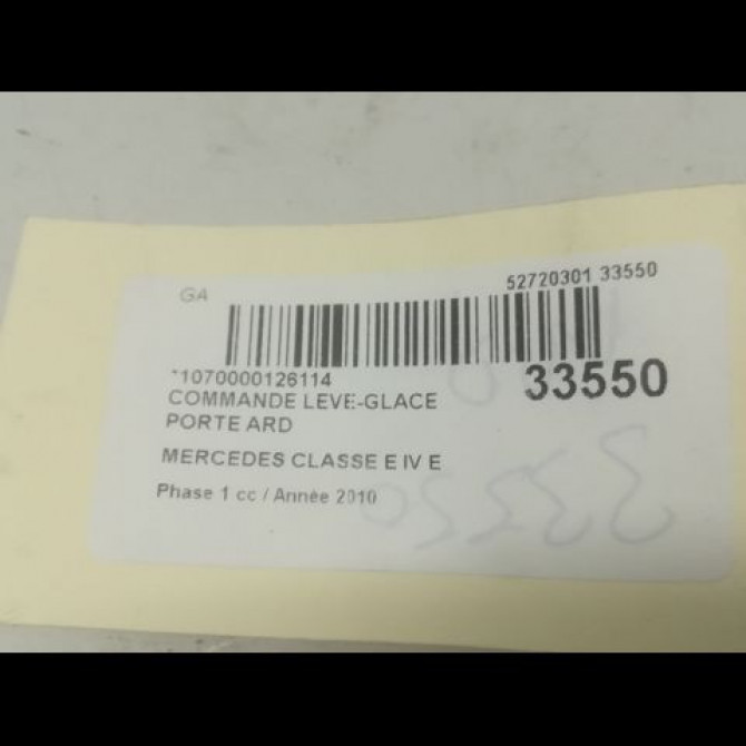Commande leve-glace porte arrière droite occasion MERCEDES CLASSE E IV Phase 1 03-2009->11-2012 E 350 CDI 231ch 20490555029107 3