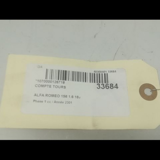 Compte tours occasion ALFA ROMEO 156 Phase 1 10-1997->12-2001 1.6 16v 120ch 60669695 3