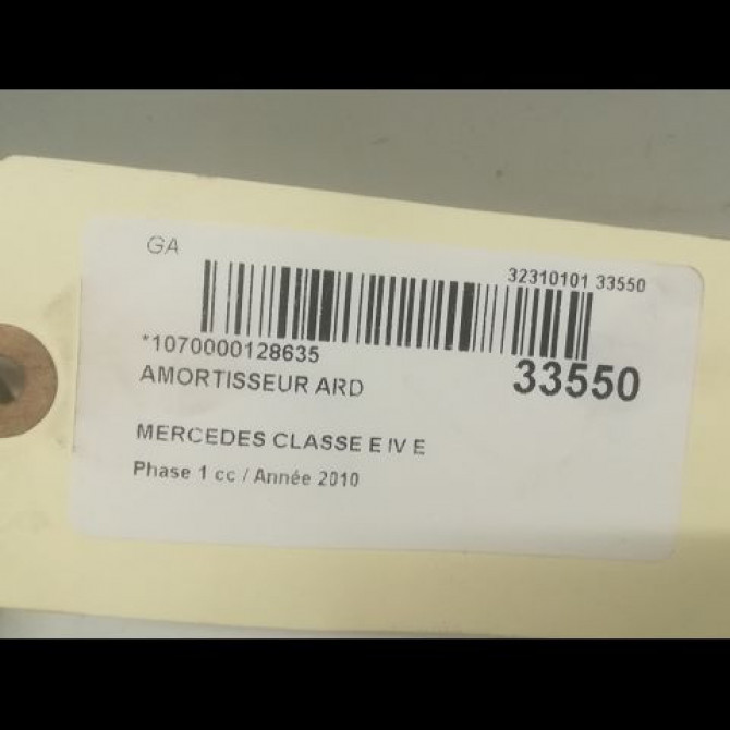 Amortisseur arrière droit occasion MERCEDES CLASSE E IV Phase 1 03-2009->11-2012 E 350 CDI 231ch 2073266000 2