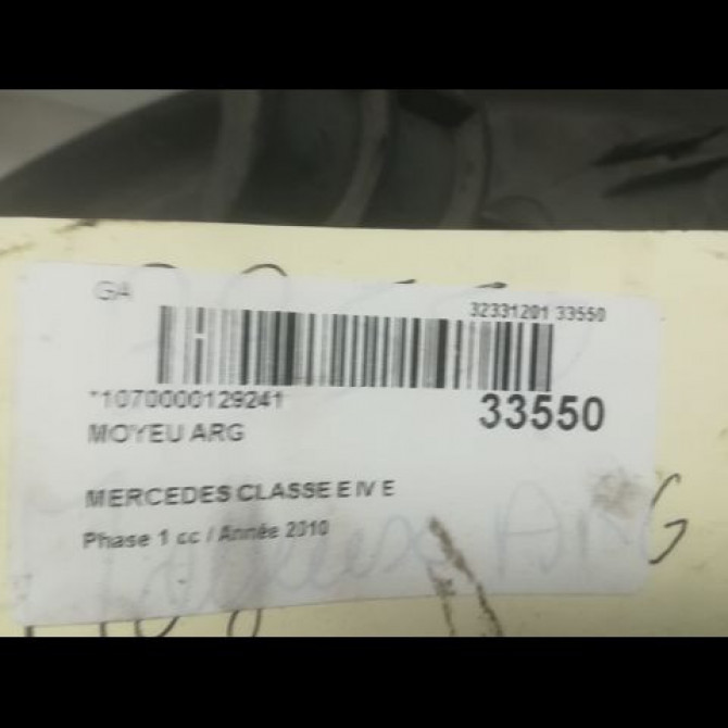 Moyeu arg occasion MERCEDES CLASSE E IV Phase 1 03-2009->11-2012 E 350 CDI 231ch 2309810127 3