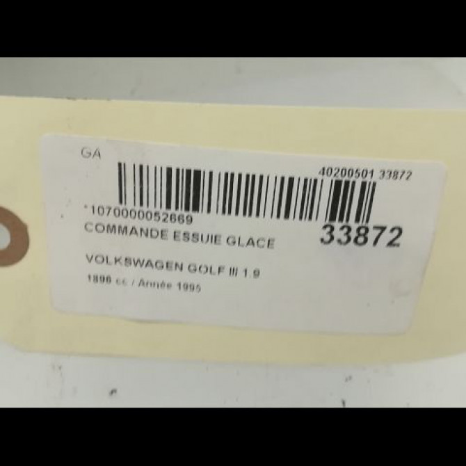 Commande essuie glace occasion VOLKSWAGEN GOLF III Phase 1 01-1992->12-1997 1.9 TDI 90ch 535953519B01C 4