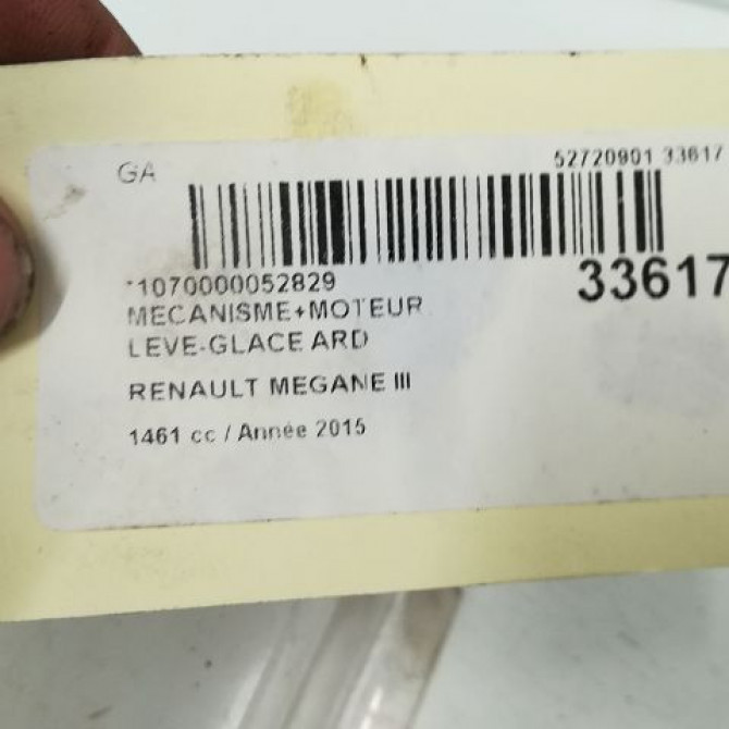 Mecanisme+moteur leve-glace ard occasion RENAULT MEGANE III Phase 3 10-2013->... 1.6 DCI 130ch 827200008R 4