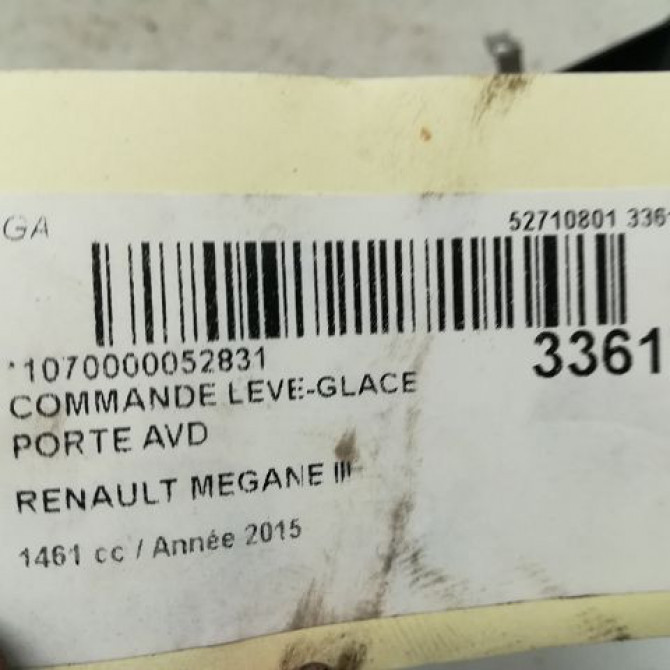 Commande lève-glace porte avant droite occasion RENAULT MEGANE III Phase 3 10-2013->... 1.6 DCI 130ch 4