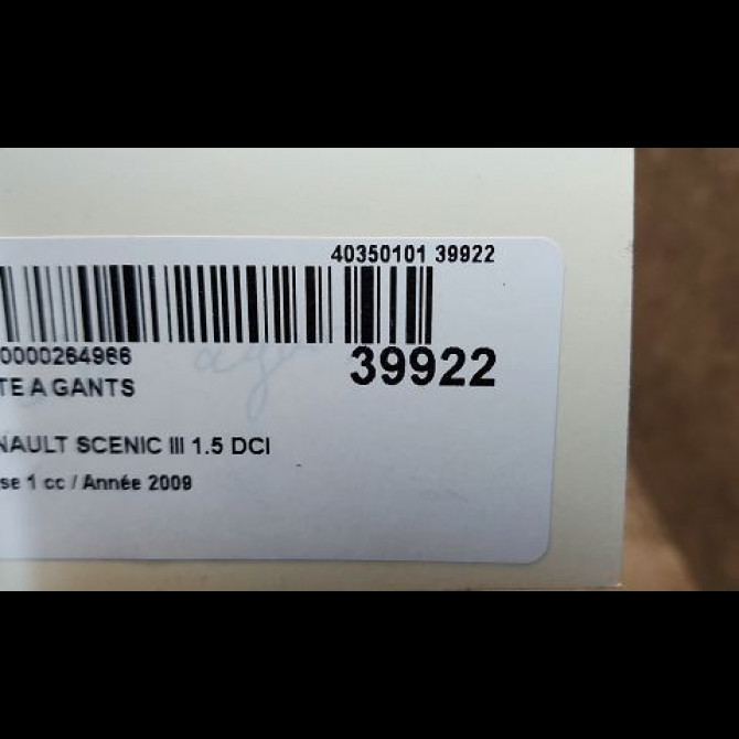 Boite à gants occasion RENAULT SCENIC III Phase 1 04-2009->11-2011 1.5 DCI 105ch 681080026R 2