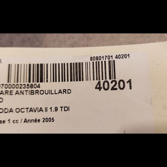 Phare antibrouillard avant droit occasion SKODA OCTAVIA II Phase 1 06-2004->10-2008 1.9 TDI 105ch 1Z0941702 3