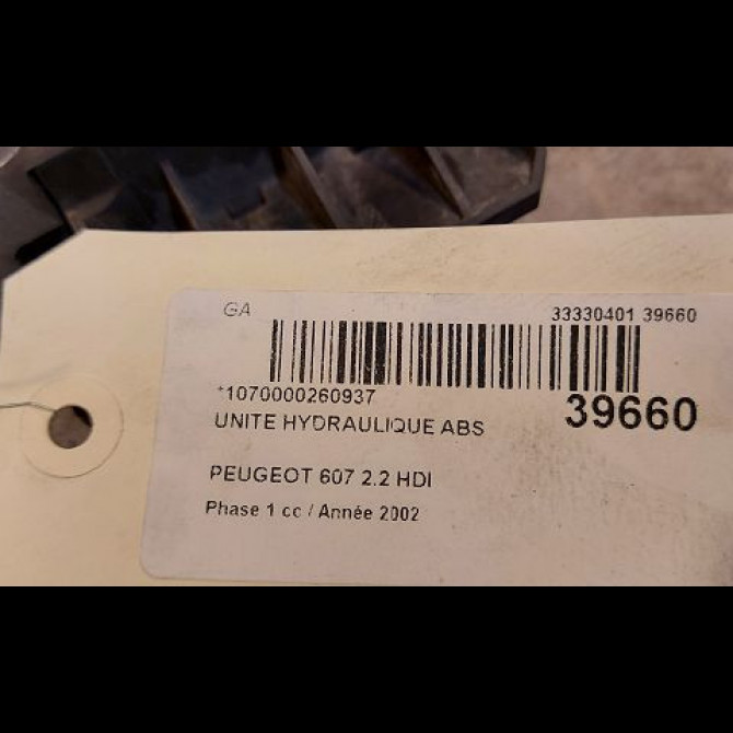 Unité hydraulique ABS occasion PEUGEOT 607 Phase 1 11-1999->09-2004 2.2 HDI 4541W8 3
