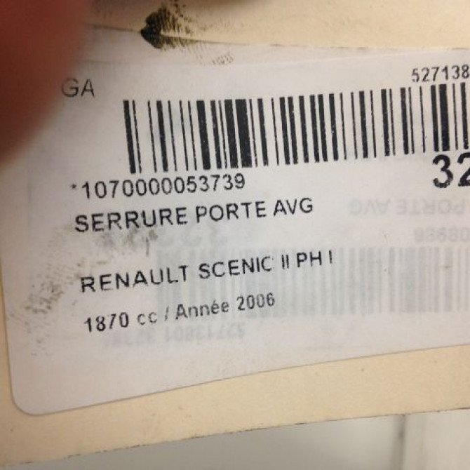 Serrure porte avg occasion RENAULT MEGANE II Phase 2 01-2006->06-2009 1.9 DCI 130ch 8200119122 4