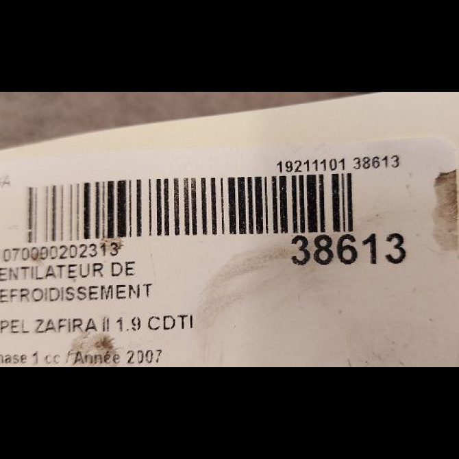 Ventilateur de refroidissement occasion OPEL ZAFIRA II Phase 1 07-2005->12-2007 1.9 CDTI 120ch 3