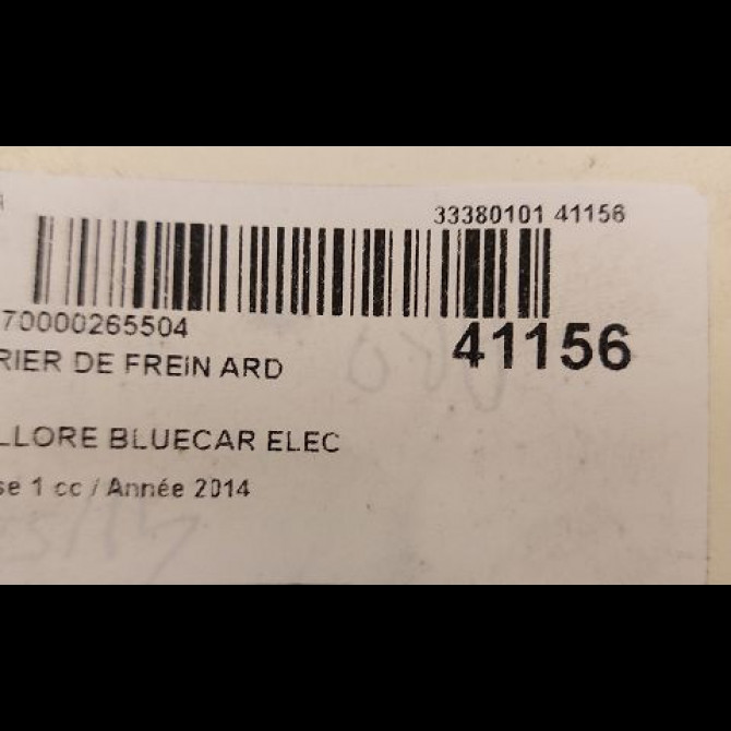 Etrier de frein arrière droit occasion BOLLORE BLUECAR Phase 1 01-2011->... ELEC 3