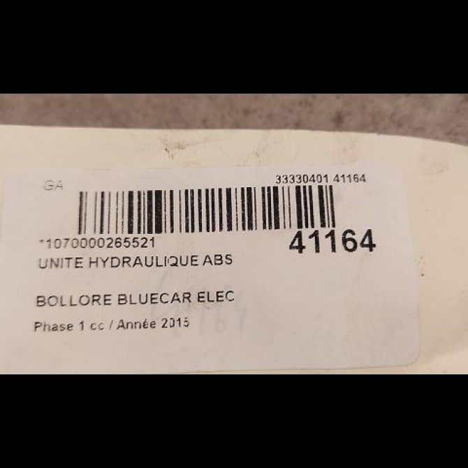 Unité hydraulique ABS occasion BOLLORE BLUECAR Phase 1 01-2011->... ELEC 3