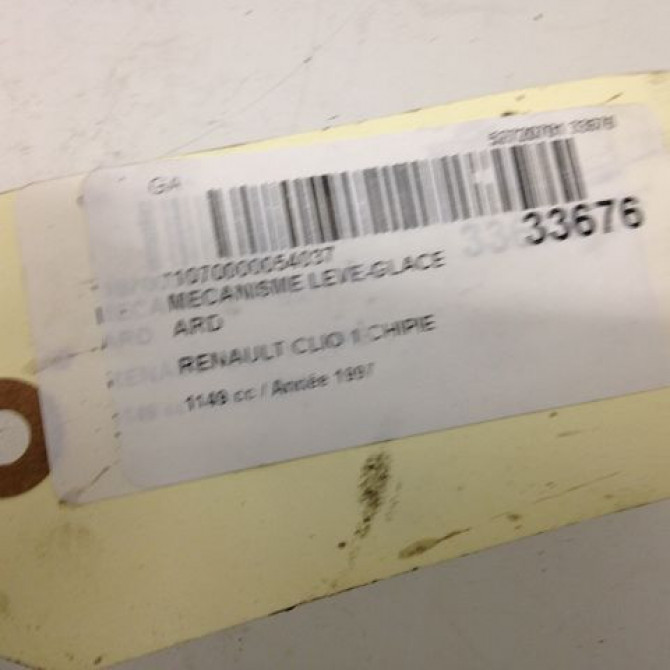 Mecanisme leve-glace arrière droit occasion RENAULT CLIO I Phase 3 03-1996->08-1998 1.2 7700799422 3
