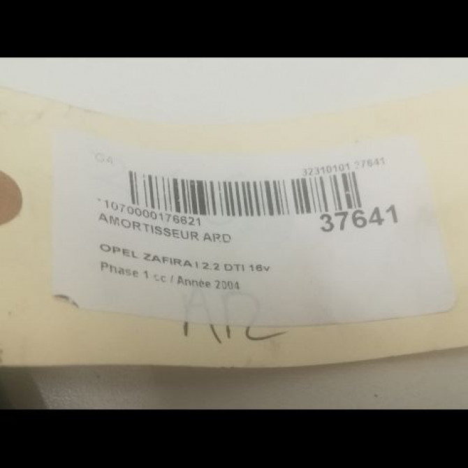 Amortisseur arrière droit occasion OPEL ZAFIRA I Phase 1 03-1999->07-2005 2.2 DTI 16v 125ch 93172195 2