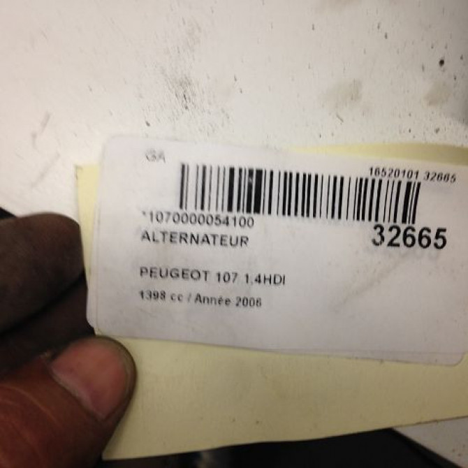 Alternateur occasion PEUGEOT 107 Phase 1 06-2005->12-2008 1.4 HDI 4