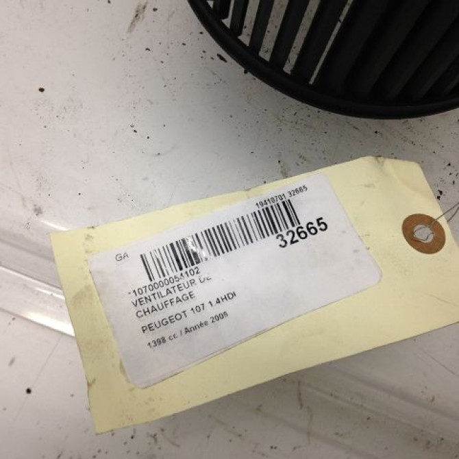 Ventilateur de chauffage occasion PEUGEOT 107 Phase 1 06-2005->12-2008 1.4 HDI 1608175580 4