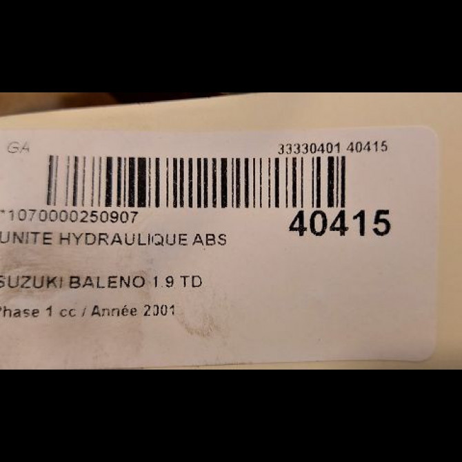 Unité hydraulique ABS occasion SUZUKI BALENO Phase 1 10-1996->02-2002 1.9 TD 3