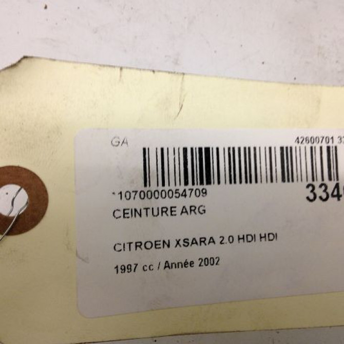 Ceinture arrière gauche occasion CITROEN XSARA Phase 2 09-2000->12-2005 2.0 HDi 110ch 00008974KX 3