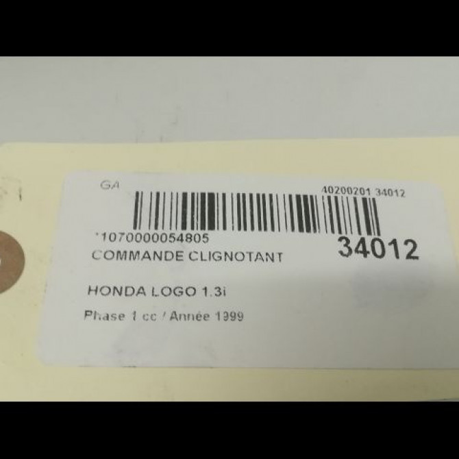 Commande clignotant occasion HONDA LOGO Phase 1 07-1999->06-2001 1.3i 35255S5AA02 3