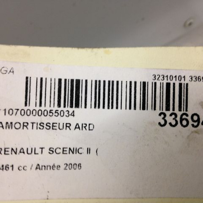 Amortisseur arrière droit occasion RENAULT SCENIC II Phase 1 03-2004->09-2006 1.5 DCI 105ch 8200421322 2