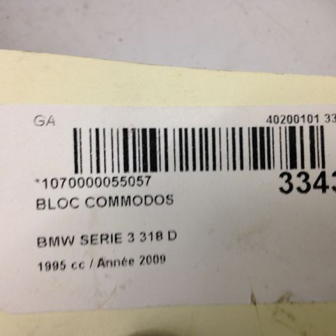 Bloc commodos occasion B.M.W. SERIE 3 III Phase 1 01-1991->04-1998 318 TDS 3