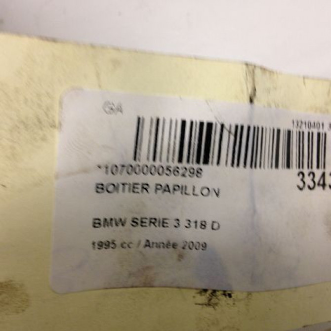 Boitier papillon occasion B.M.W. SERIE 3 III Phase 1 01-1991->04-1998 318 TDS 3