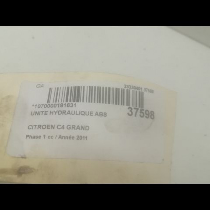 Unité hydraulique ABS occasion CITROEN C4 GRAND PICASSO I Phase 1 10-2006->09-2013 1.6 HDI 110ch 4541WQ 3