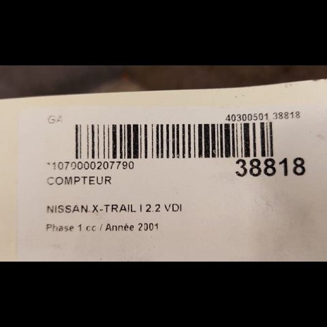 Compteur occasion NISSAN X-TRAIL I Phase 1 07-2001->12-2003 2.2 VDI 114ch 248209H016 3