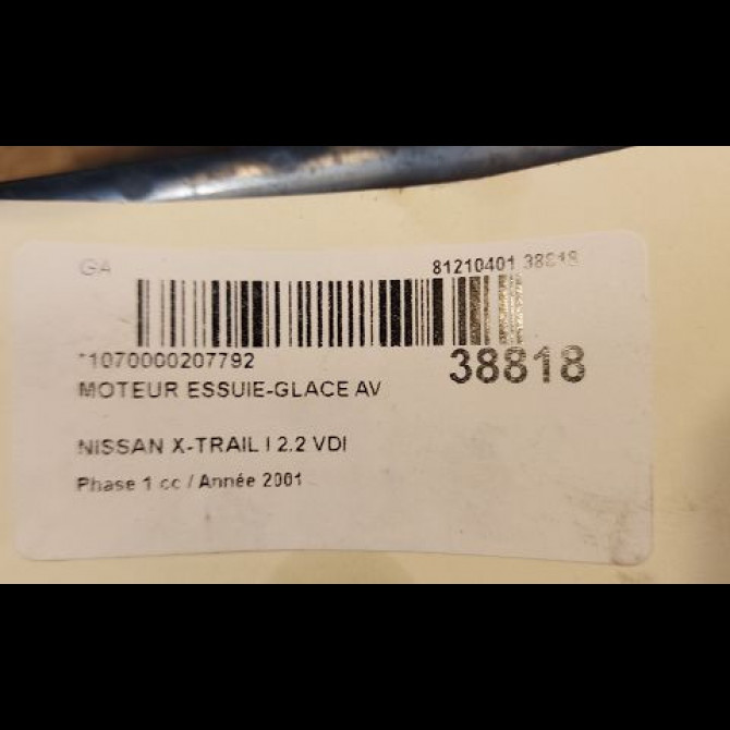 Moteur essuie-glace avant occasion NISSAN X-TRAIL I Phase 1 07-2001->12-2003 2.2 VDI 114ch 288108H300 3