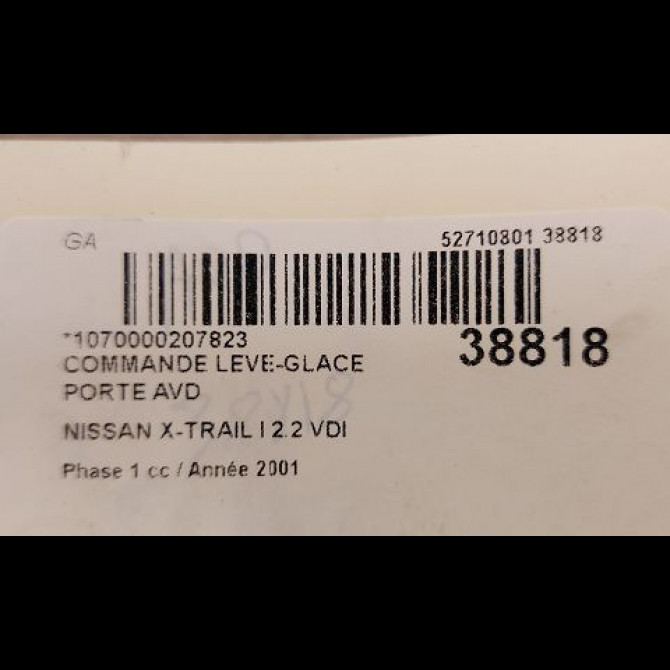 Commande lève-glace porte avant droite occasion NISSAN X-TRAIL I Phase 1 07-2001->12-2003 2.2 VDI 114ch 3