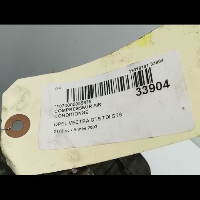 Compresseur air conditionne occasion OPEL VECTRA III Phase 1 06-2002->10-2005 2.2 DTI 16v 125ch 13171593 4