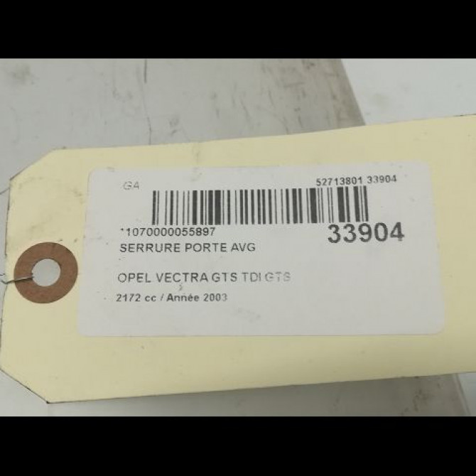 Serrure porte avg occasion OPEL VECTRA III Phase 1 06-2002->10-2005 2.2 DTI 16v 125ch 13210768 4