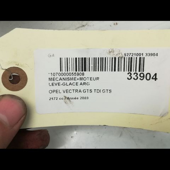 Mecanisme+moteur leve-glace arg occasion OPEL VECTRA III Phase 1 06-2002->10-2005 2.2 DTI 16v 125ch 24451521 4