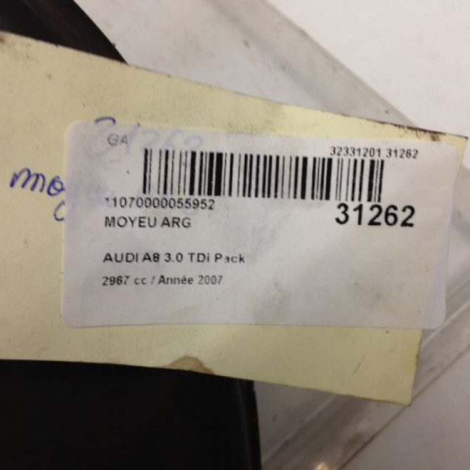 Moyeu arg occasion AUDI A8 I Phase 1 09-1994->02-1999 4E0598625 3