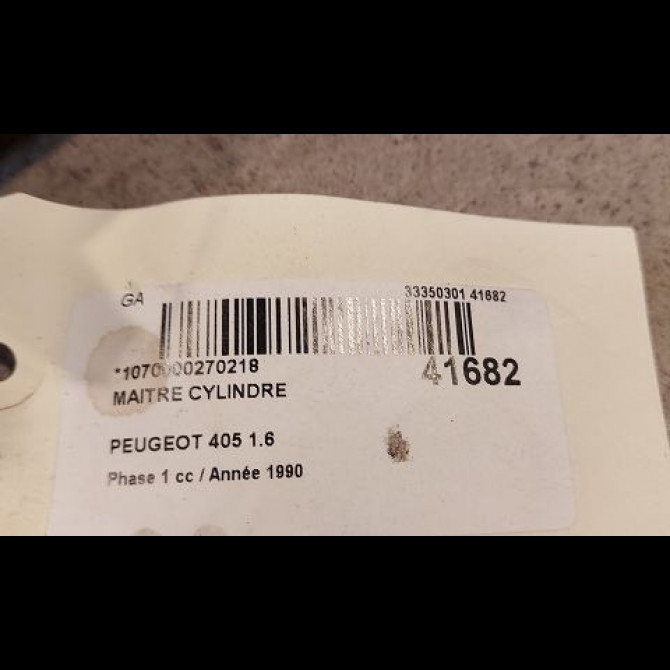 Maitre cylindre occasion PEUGEOT 405 Phase 1 07-1987->06-1992 1.6 460194 2