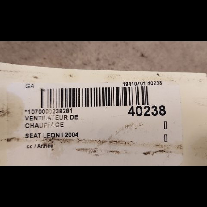 Ventilateur de chauffage occasion SEAT LEON I 1J1819021C 3