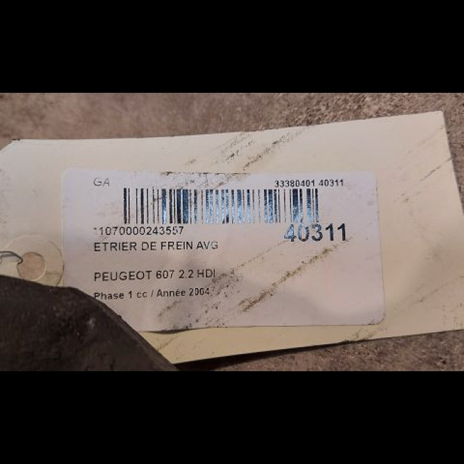 Etrier de frein avant gauche occasion PEUGEOT 607 Phase 1 11-1999->09-2004 2.2 HDI 4401C2 3
