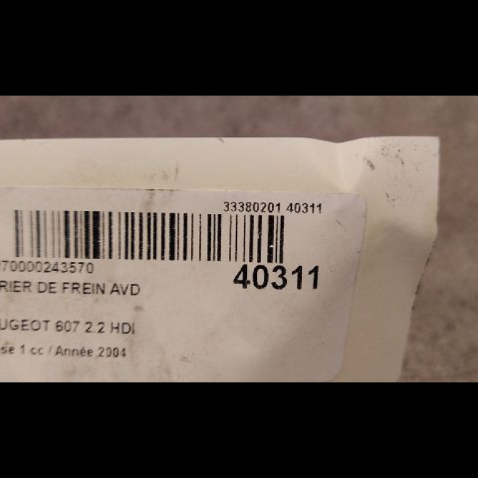 Etrier de frein avant droit occasion PEUGEOT 607 Phase 1 11-1999->09-2004 2.2 HDI 4401C3 3