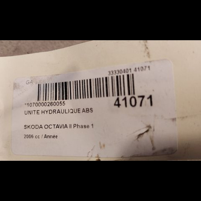 Unité hydraulique ABS occasion SKODA OCTAVIA II Phase 1 06-2004->10-2008 4