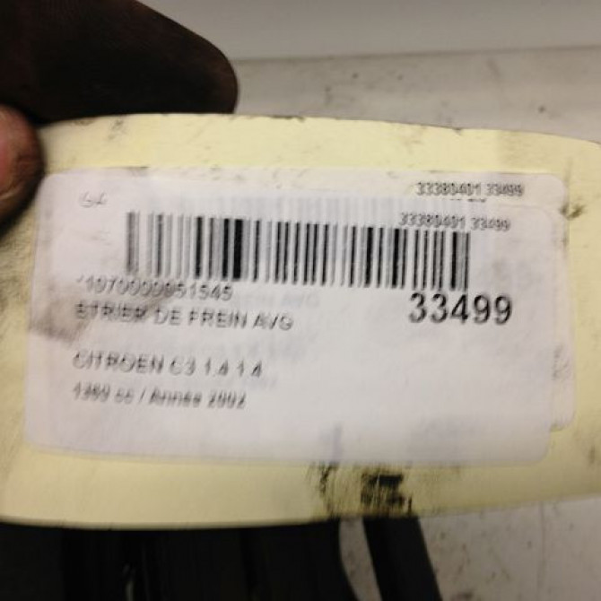 Etrier de frein avant gauche occasion CITROEN C3 I Phase 1 04-2002->10-2005 1.1i 1607377480 3