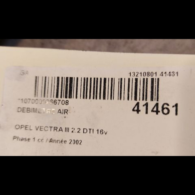 Debimetre air occasion OPEL VECTRA III Phase 1 06-2002->10-2005 2.2 DTI 16v 125ch 93173727 3