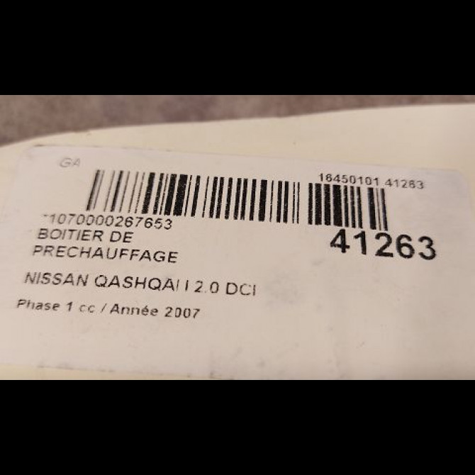Boitier de préchauffage occasion NISSAN QASHQAI I Phase 1 01-2007->09-2010 2.0 DCI 150ch 11067JD50A 3