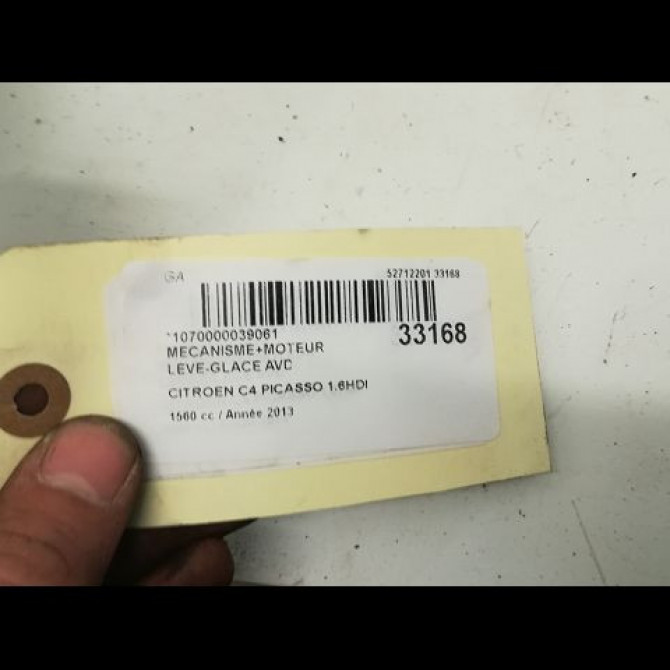 Mecanisme + moteur lève-glace avant droit occasion CITROEN C4 PICASSO I Phase 1 01-2007->10-2013 00009222CT 4
