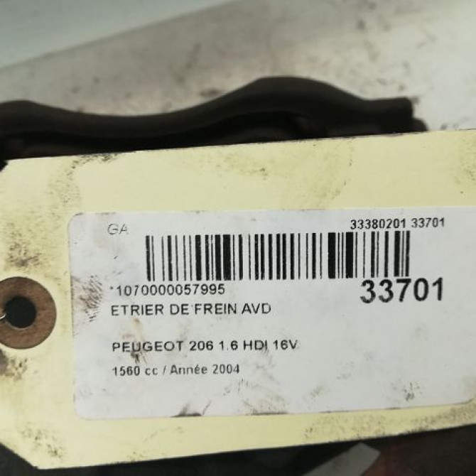 Etrier de frein avant droit occasion PEUGEOT 206 Phase 1 09-1998->03-2009 1.6 HDI 16v 441068 4