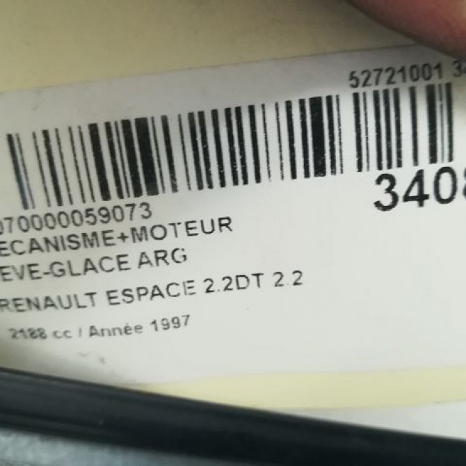 Mecanisme+moteur leve-glace arg occasion RENAULT ESPACE III Phase 1 12-1996->09-2002 2.2 DT 6025300811 4
