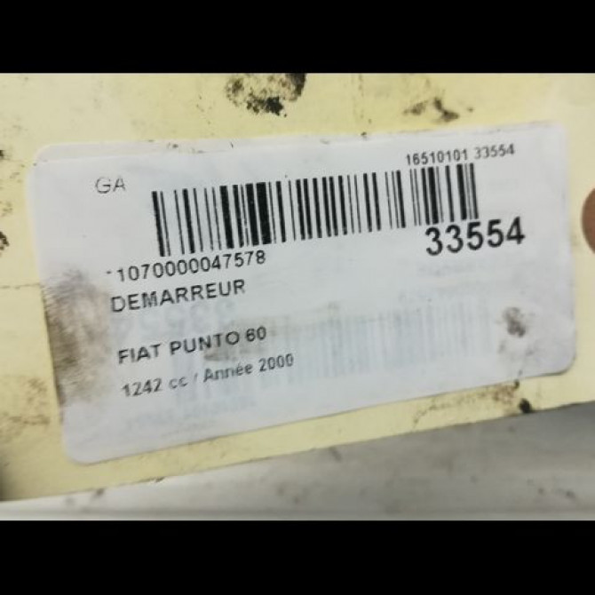 Démarreur occasion FIAT PUNTO II Phase 1 10-1999->05-2003 60 S 4