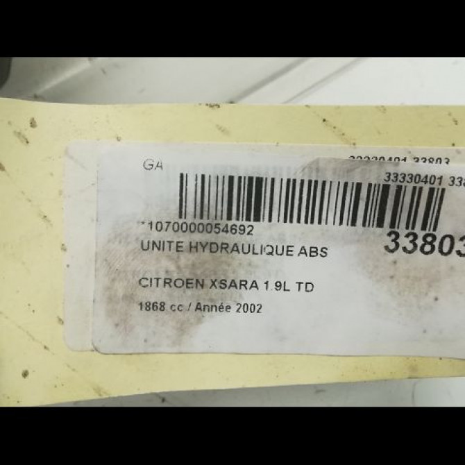 Unité hydraulique ABS occasion CITROEN XSARA Phase 2 09-2000->12-2005 1.9 D 0000454153 4