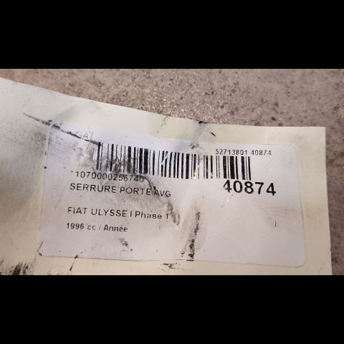Serrure porte avg occasion FIAT ULYSSE I Phase 1 02-1995->09-2002 3